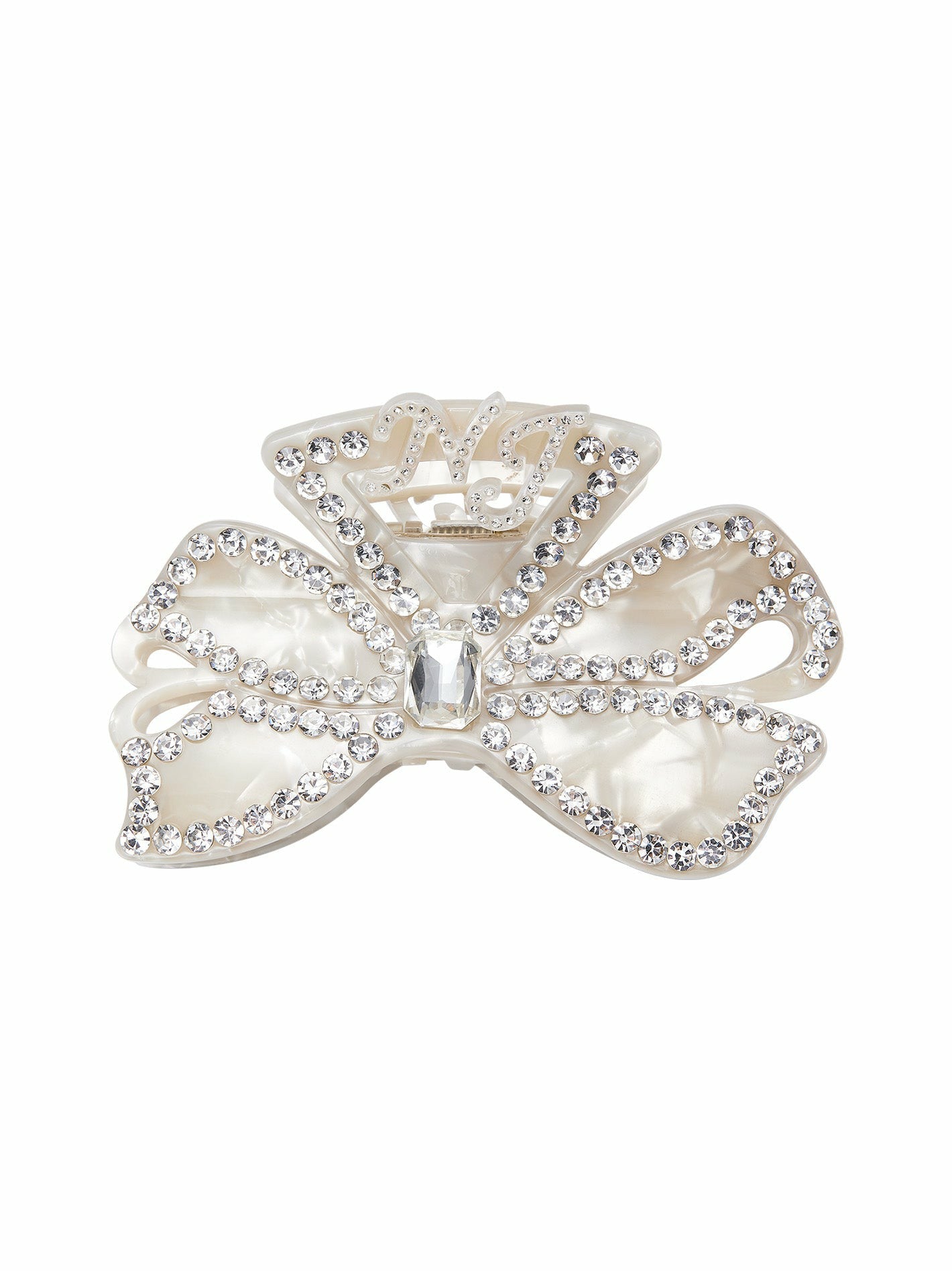Nana Jacqueline Sydney Hair Clip: White Hair Clip for Bridal Shower White