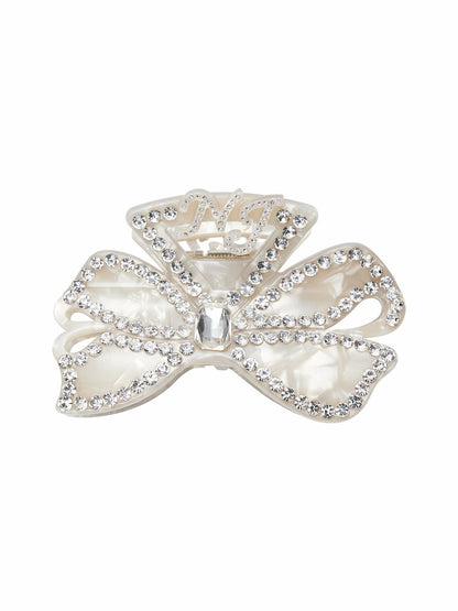 Nana Jacqueline Sydney Hair Clip: White Hair Clip for Bridal Shower White