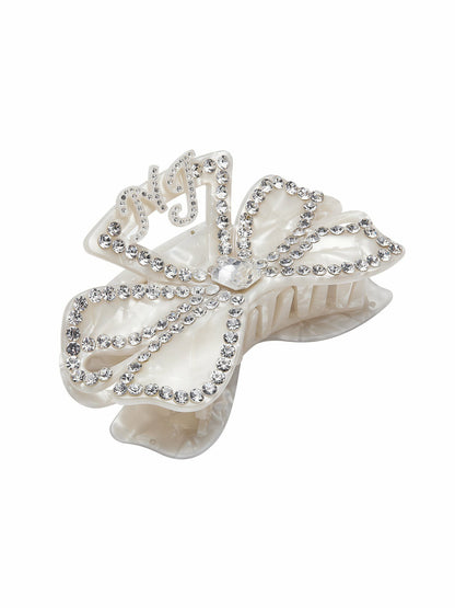 Nana Jacqueline Sydney Hair Clip: White Hair Clip for Bridal Shower White