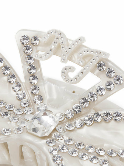 Nana Jacqueline Sydney Hair Clip: White Hair Clip for Bridal Shower White