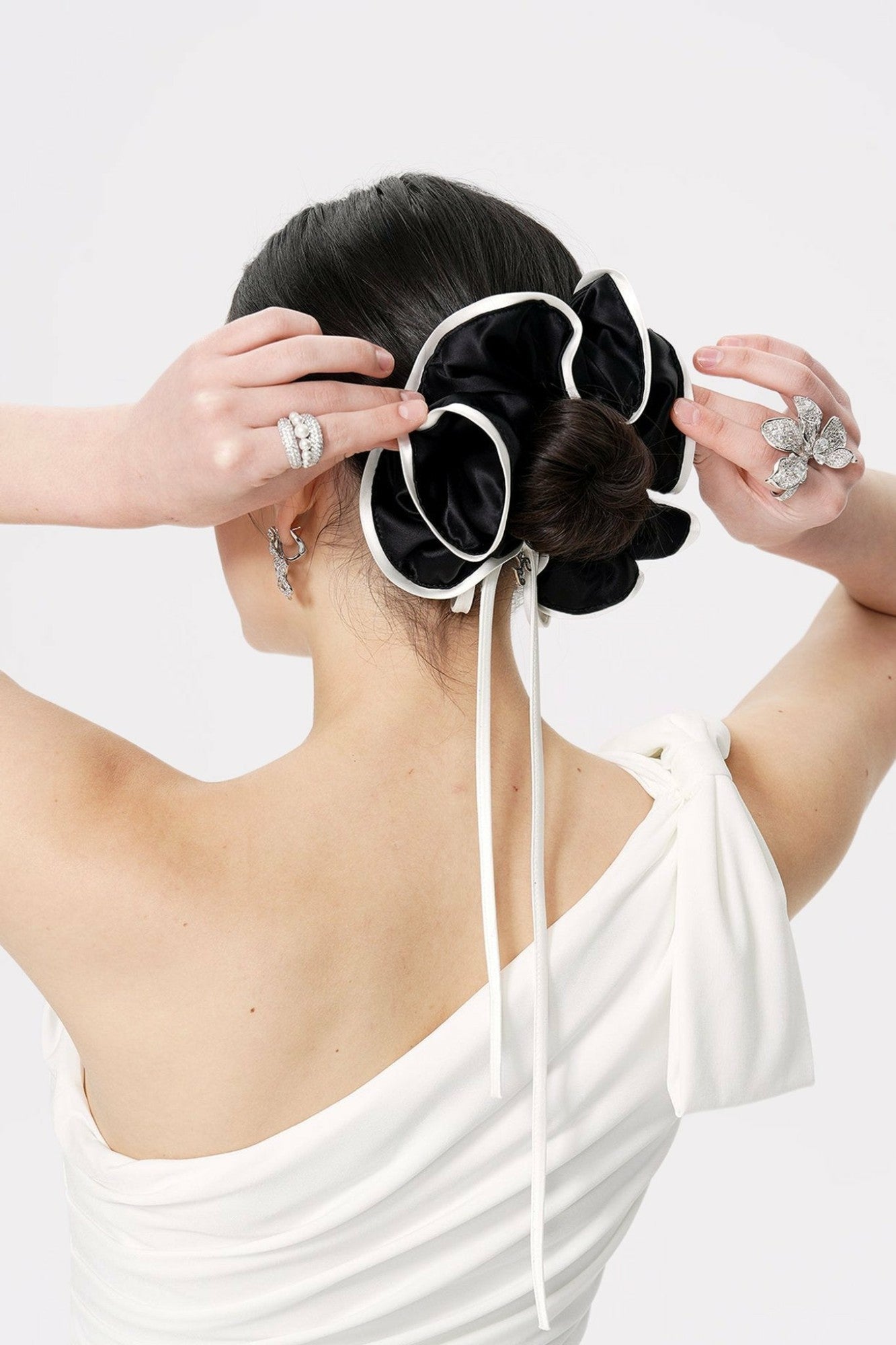 Nana Jacqueline Marlene Scrunchie: Black Hair Scrunchie for Everyday Styling Black