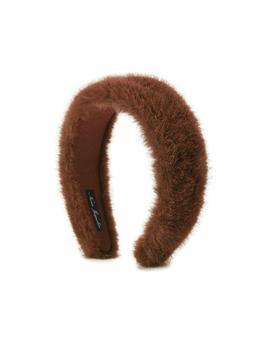 Nana Jacqueline Melanie Fur Headband: Brown Headband for Holiday Party Brown