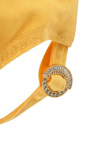 Nana Jacqueline Gracie Crystal Logo Yellow Cap Yellow