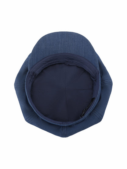 Nana Jacqueline Amara Eight-Panel Newsboy Blue Hat Blue