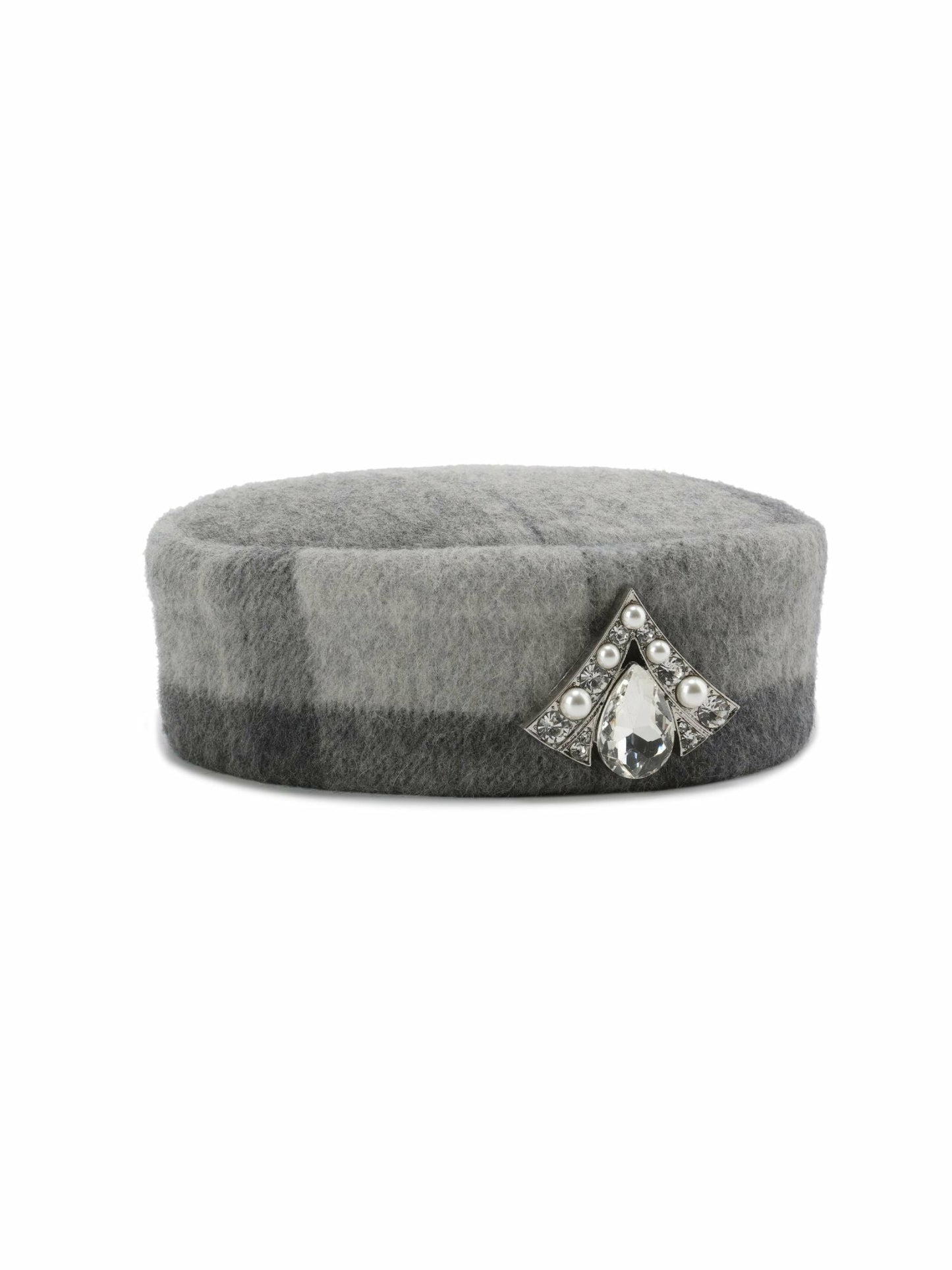 Nana Jacqueline Cindy Diamond Hat: Grey Hat for Cocktail Party Grey
