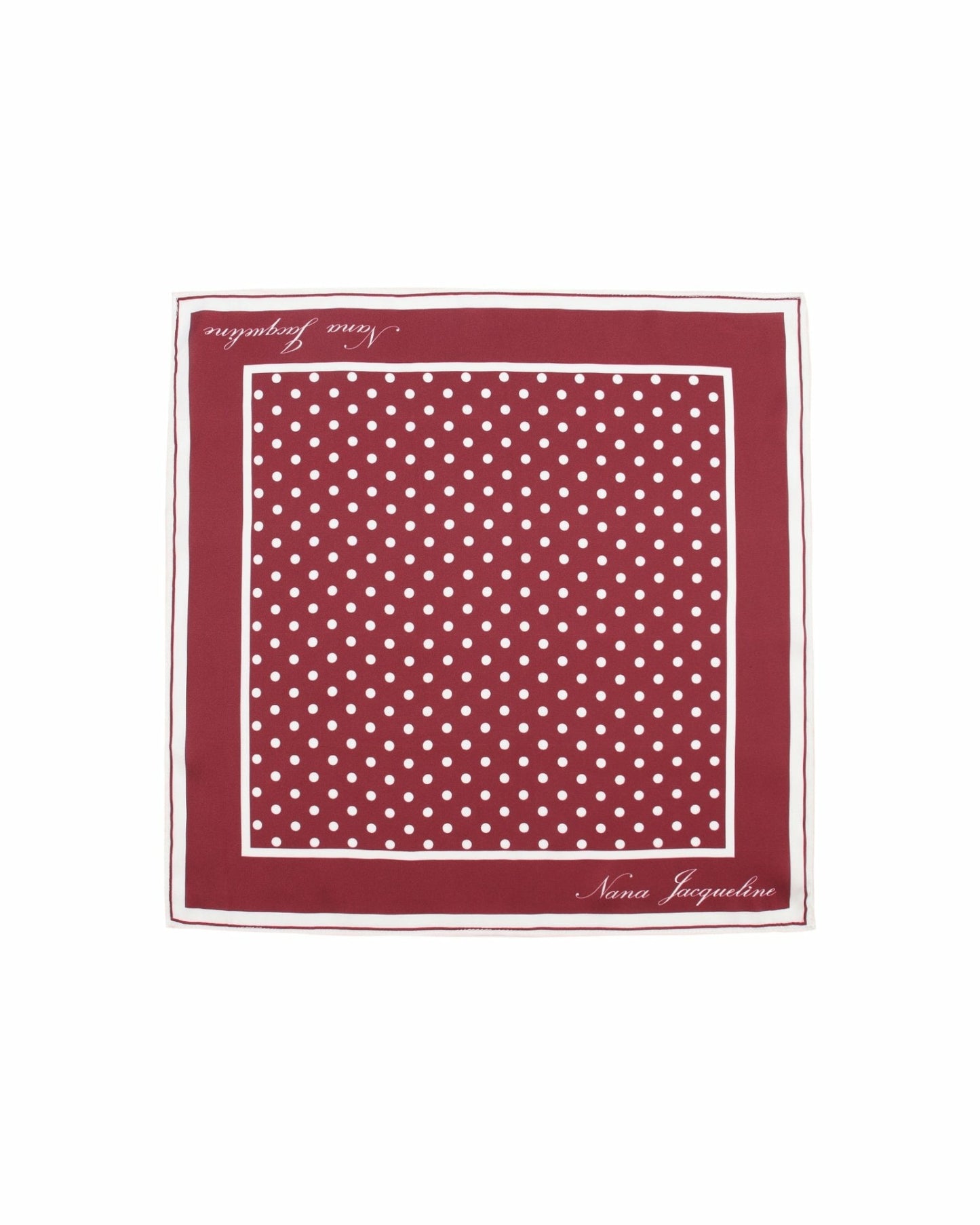 Nana Jacqueline Bridget Pocket Square: Red Pocket Square for Cocktail Party Red