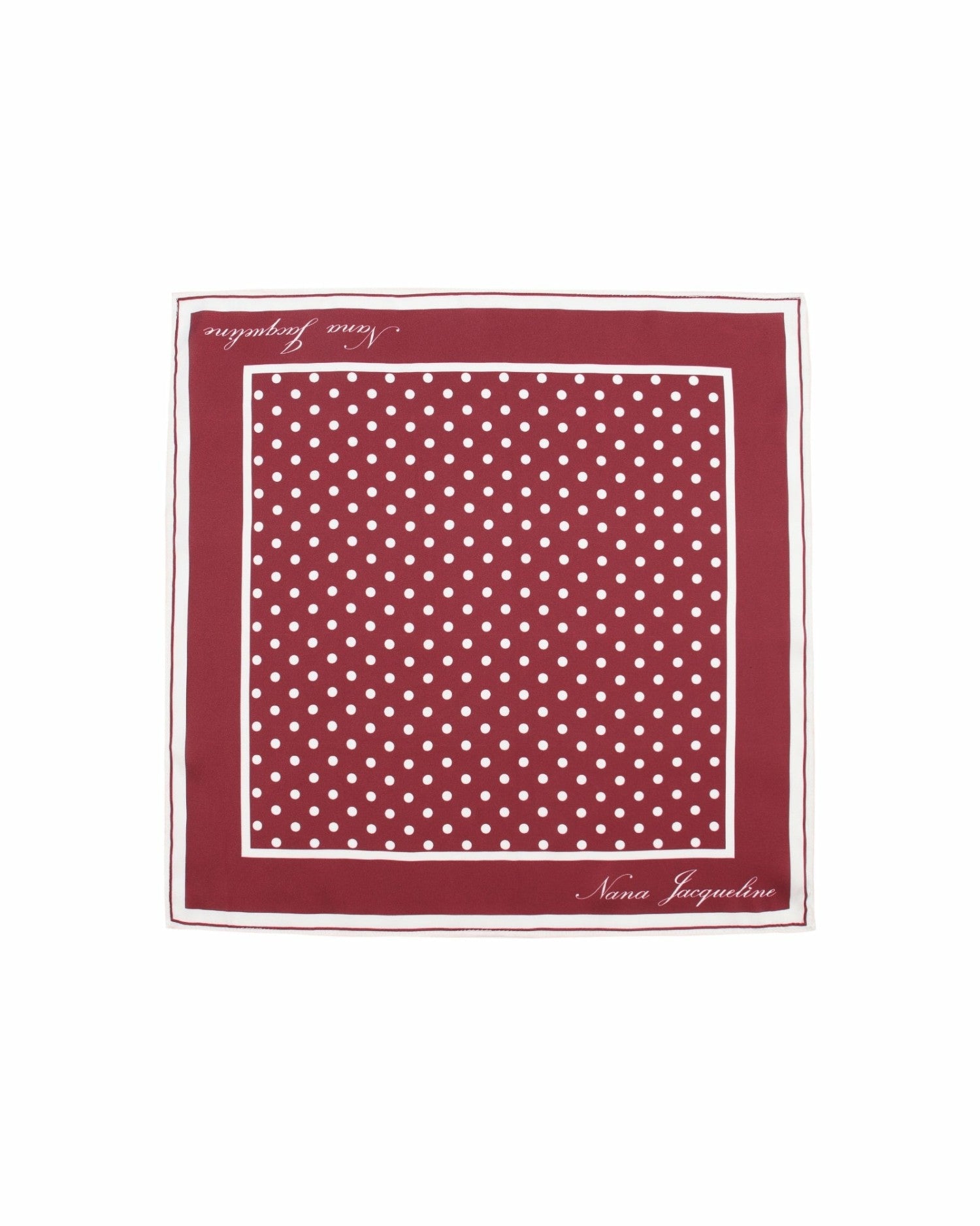 Nana Jacqueline Bridget Pocket Square: Red Pocket Square for Cocktail Party Red