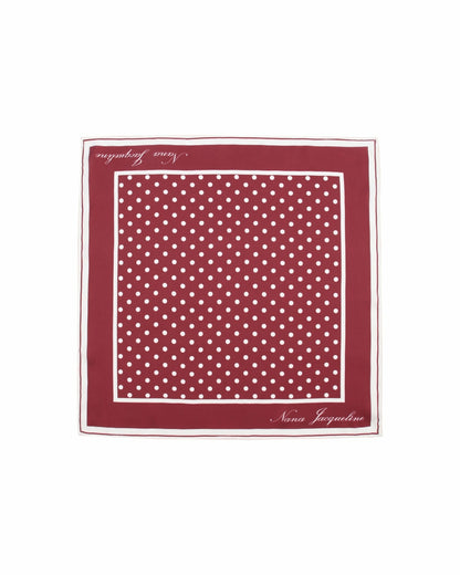 Nana Jacqueline Bridget Pocket Square: Red Pocket Square for Cocktail Party Red