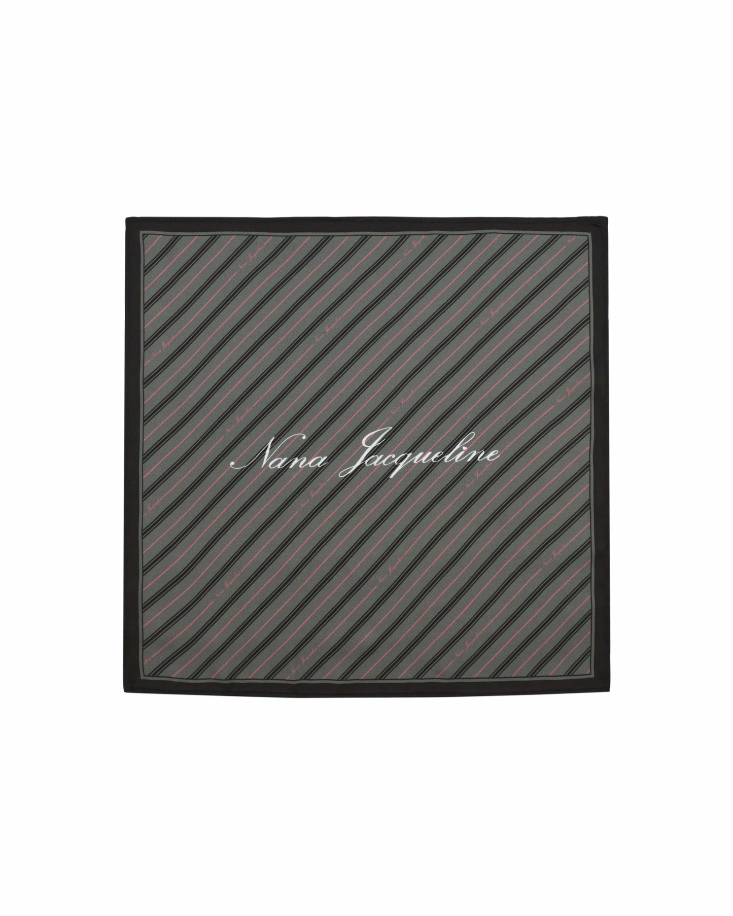 Nana Jacqueline Bridget Pocket Square: Gray Satin Scarf for Workwear Styling Gray