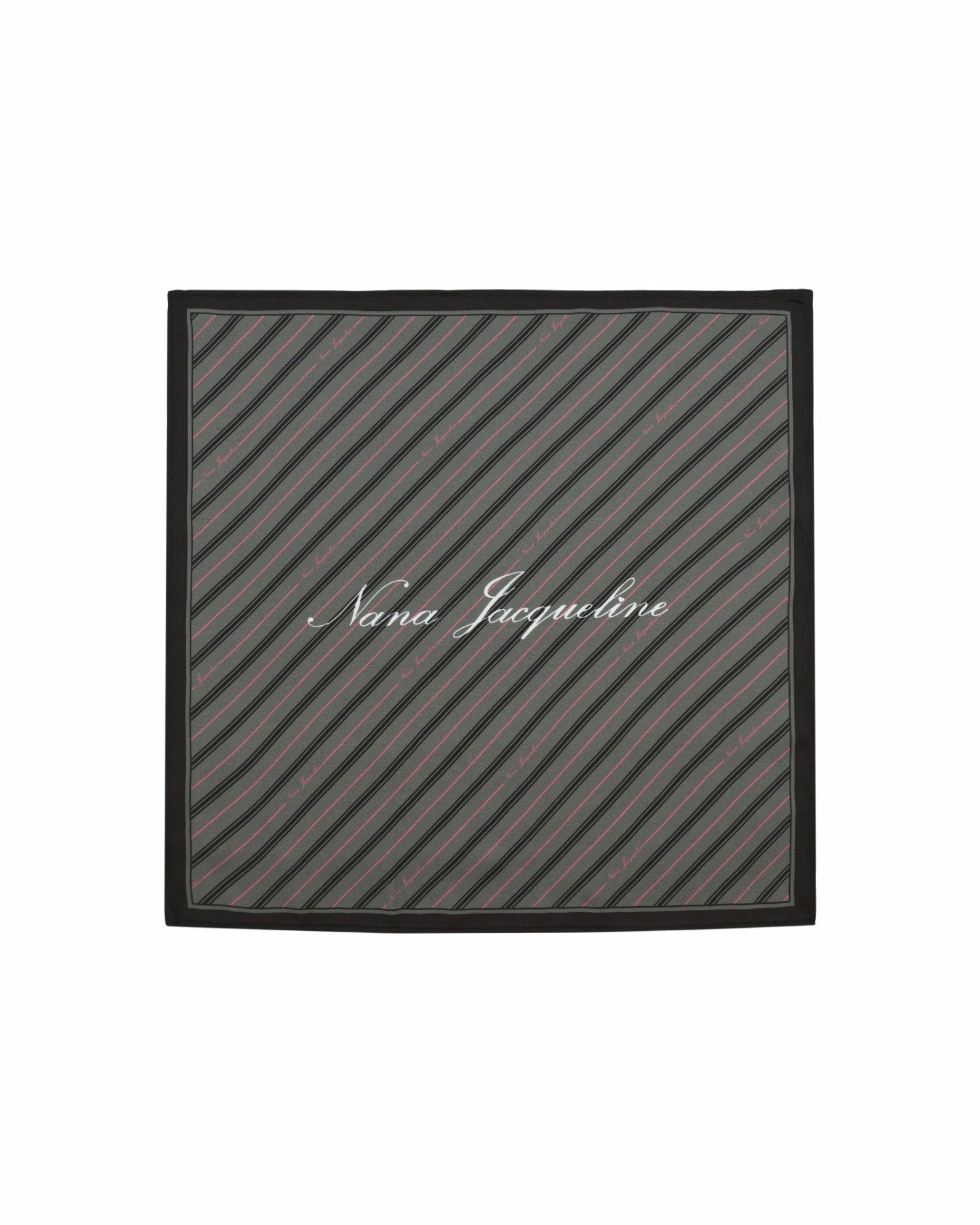 Nana Jacqueline Bridget Pocket Square: Gray Satin Scarf for Workwear Styling Gray