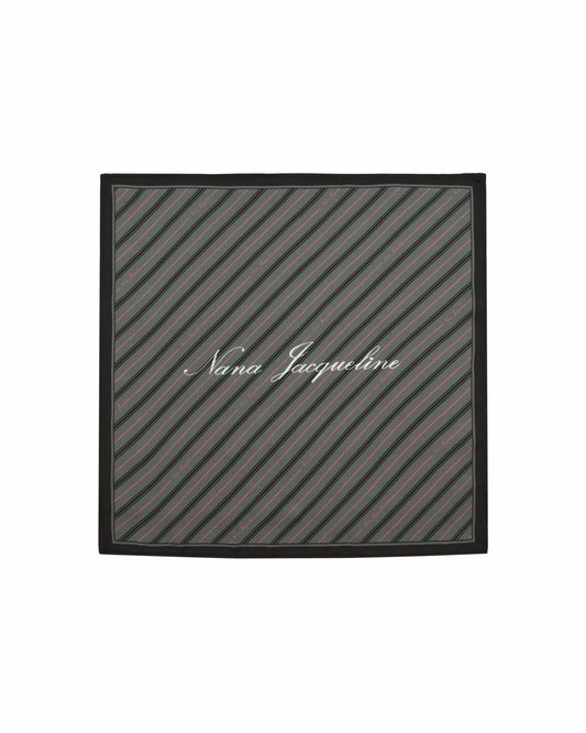 Nana Jacqueline Bridget Pocket Square: Gray Satin Scarf for Workwear Styling Gray