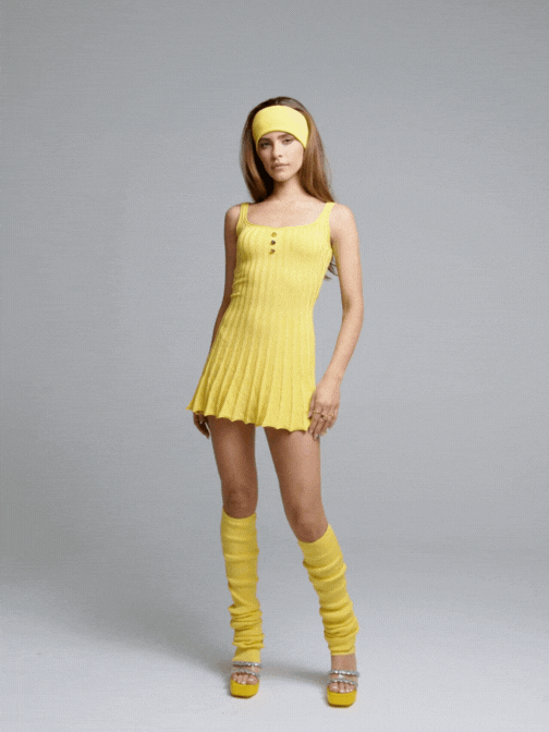 Nana Jacqueline Kendall Leg Warmers: Yellow Leg Warmers for Dance Class Yellow
