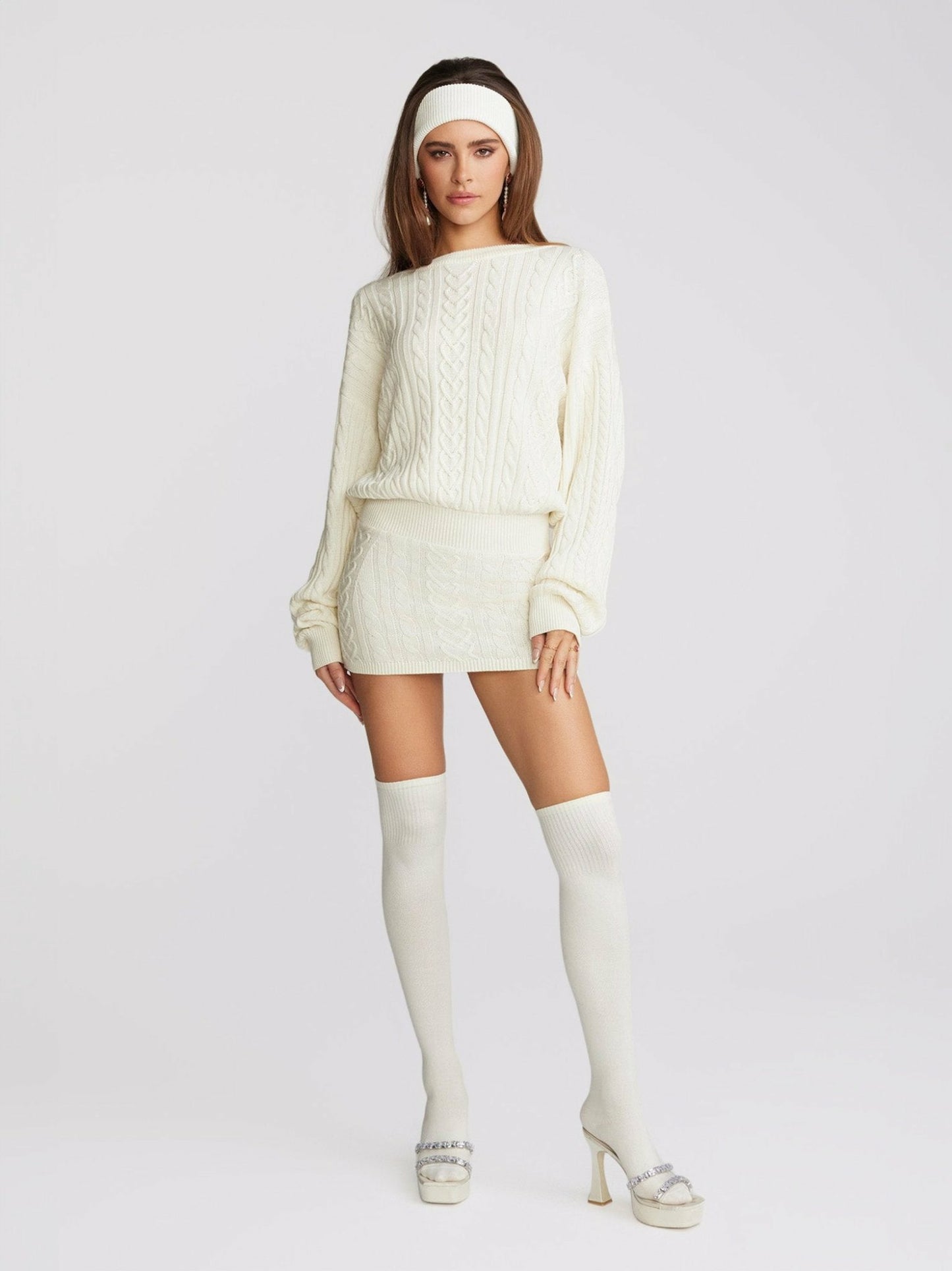 Nana Jacqueline Kendall Leg Warmers: White Leg Warmers for Dance Practice White