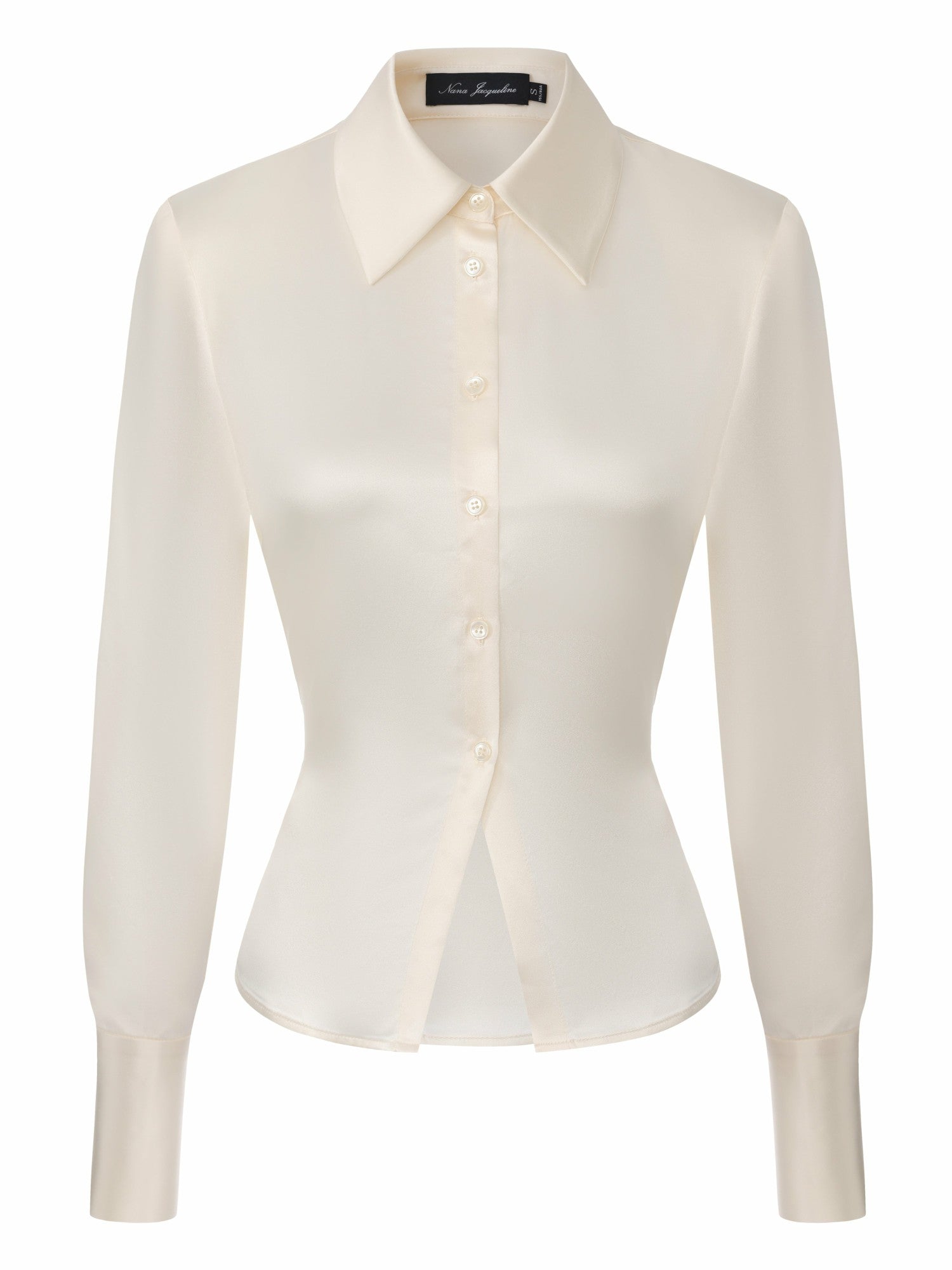 Nana Jacqueline Eva Tie-Back Satin Champagne Shirt Champagne
