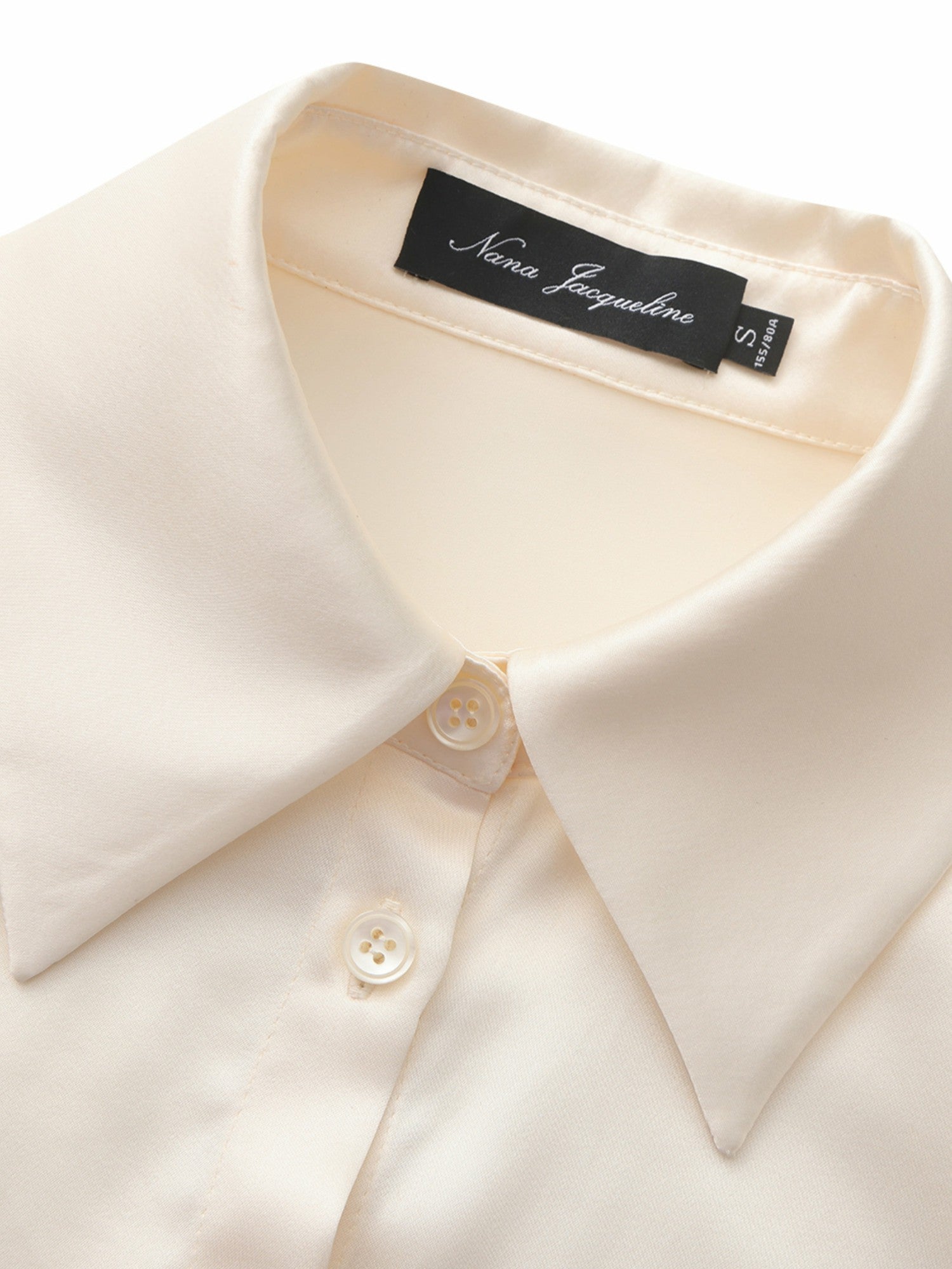 Nana Jacqueline Eva Tie-Back Satin Champagne Shirt Champagne