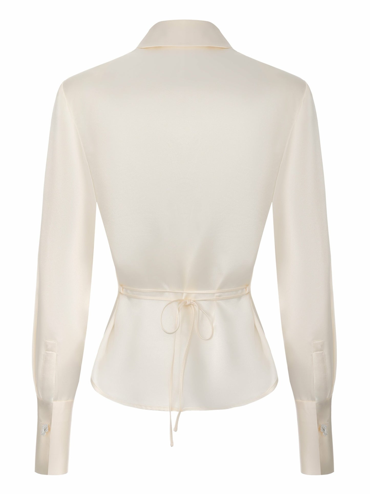 Nana Jacqueline Eva Tie-Back Satin Champagne Shirt Champagne