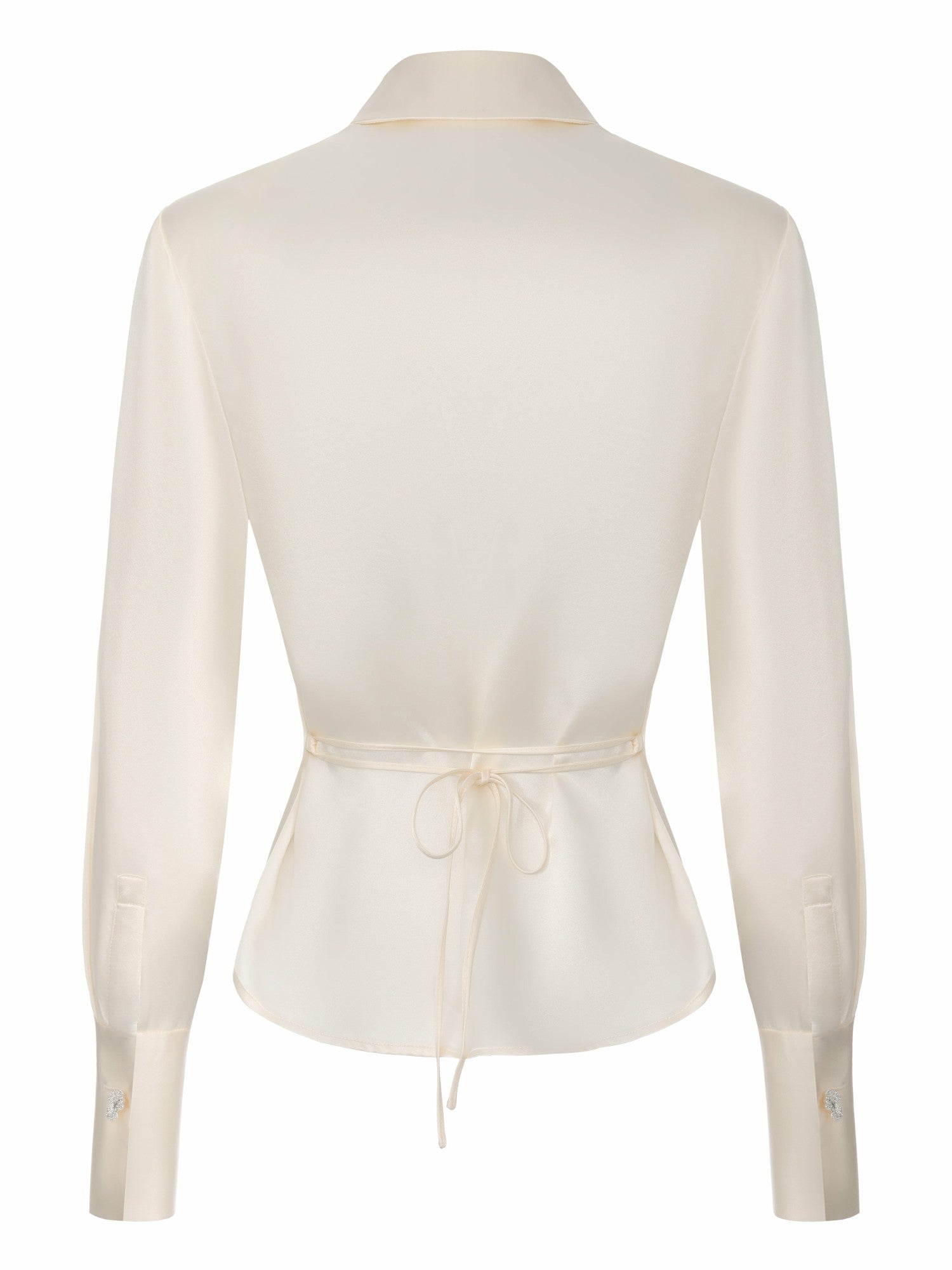 Nana Jacqueline Eva Tie-Back Satin Champagne Shirt Champagne