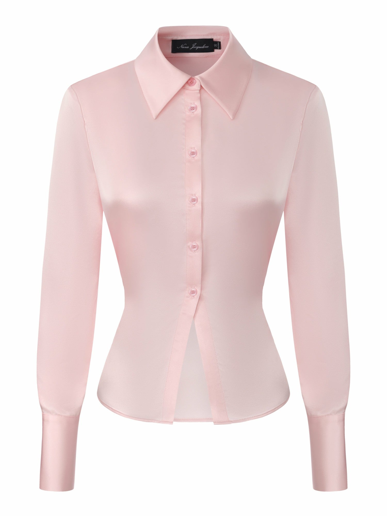 Nana Jacqueline Eva Tie-Back Satin Pink Shirt Pink