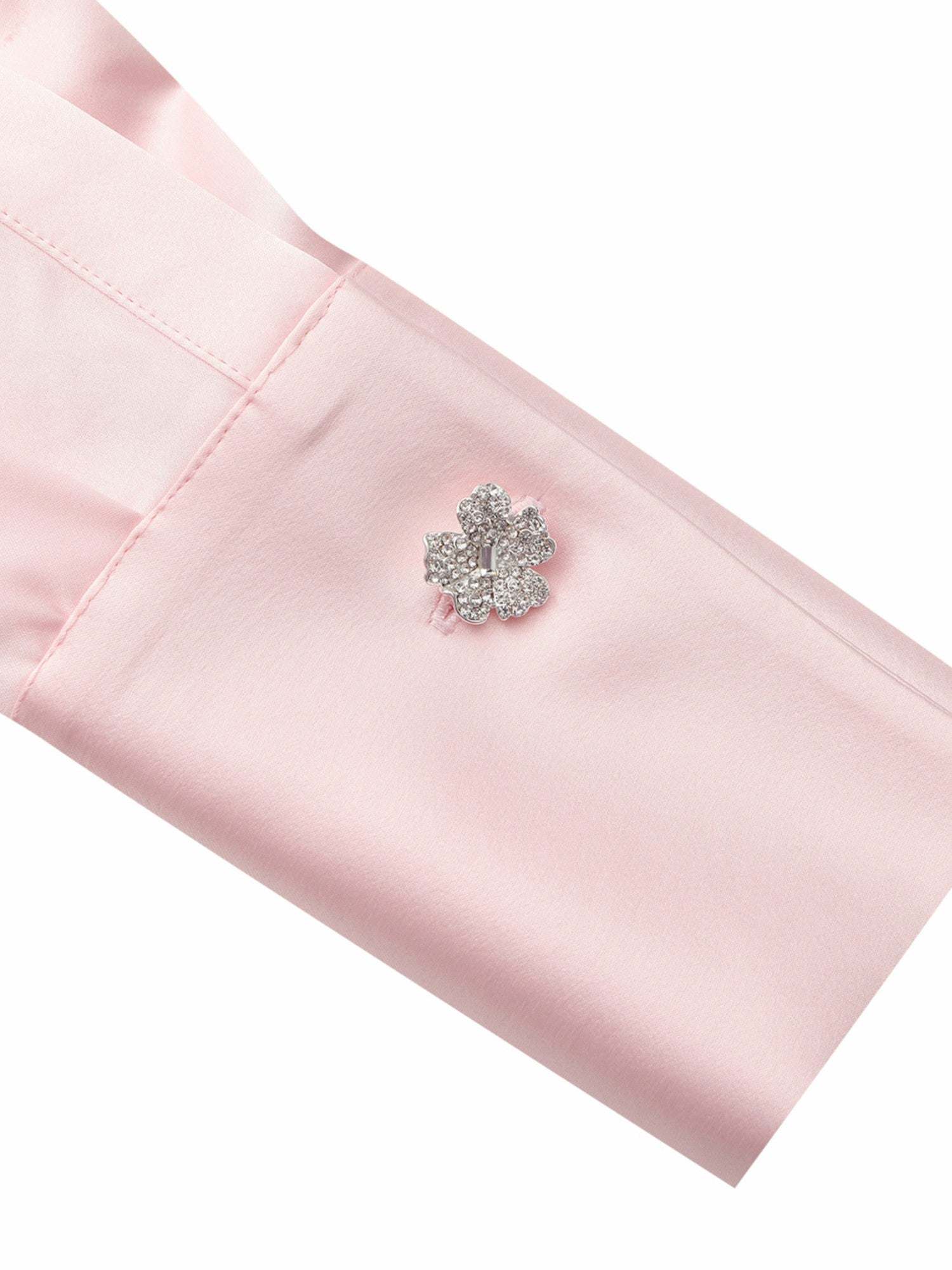 Nana Jacqueline Eva Tie-Back Satin Pink Shirt Pink