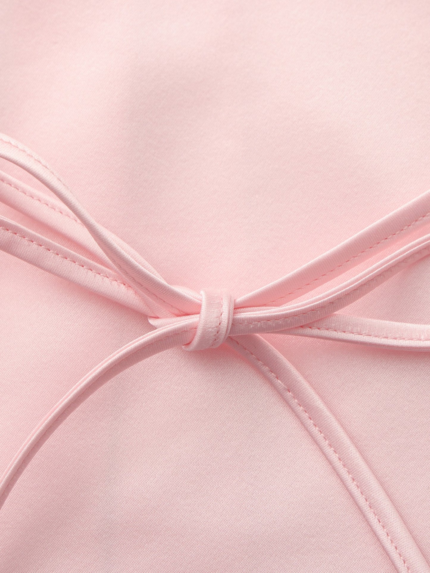 Nana Jacqueline Eva Tie-Back Satin Pink Shirt Pink
