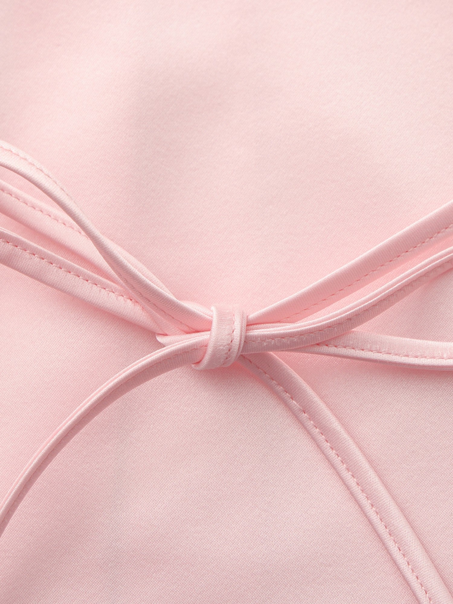 Nana Jacqueline Eva Tie-Back Satin Pink Shirt Pink
