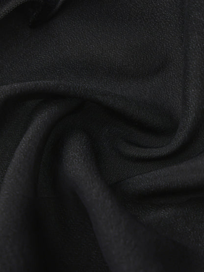 Nana Jacqueline Charlotte Ruffle V-Neck Black Wrap Top Black