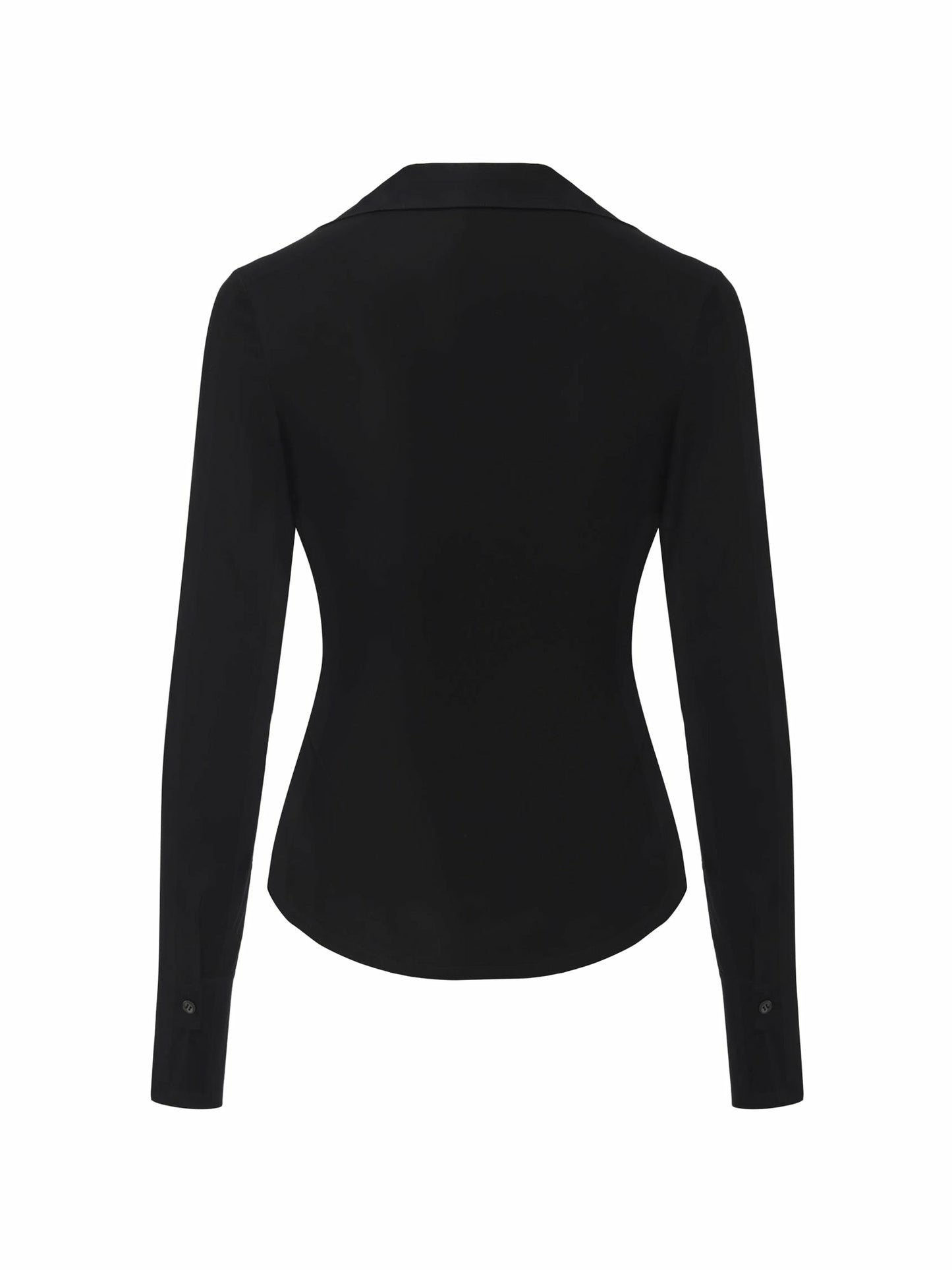 Nana Jacqueline Black Tailored Long Sleeve Button-Down Shirt Black