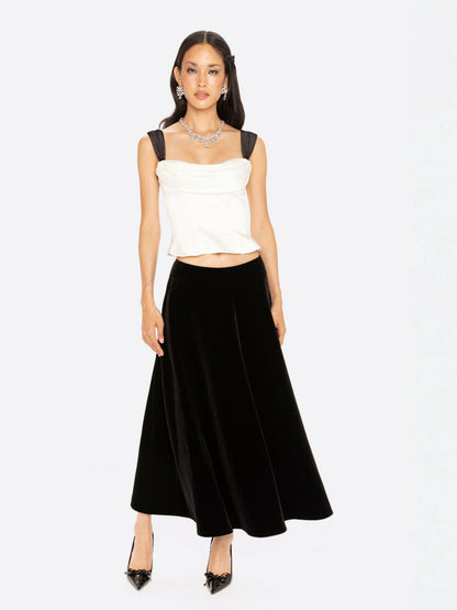 Nana Jacqueline Gia Bow Top: White Top for Date Night White