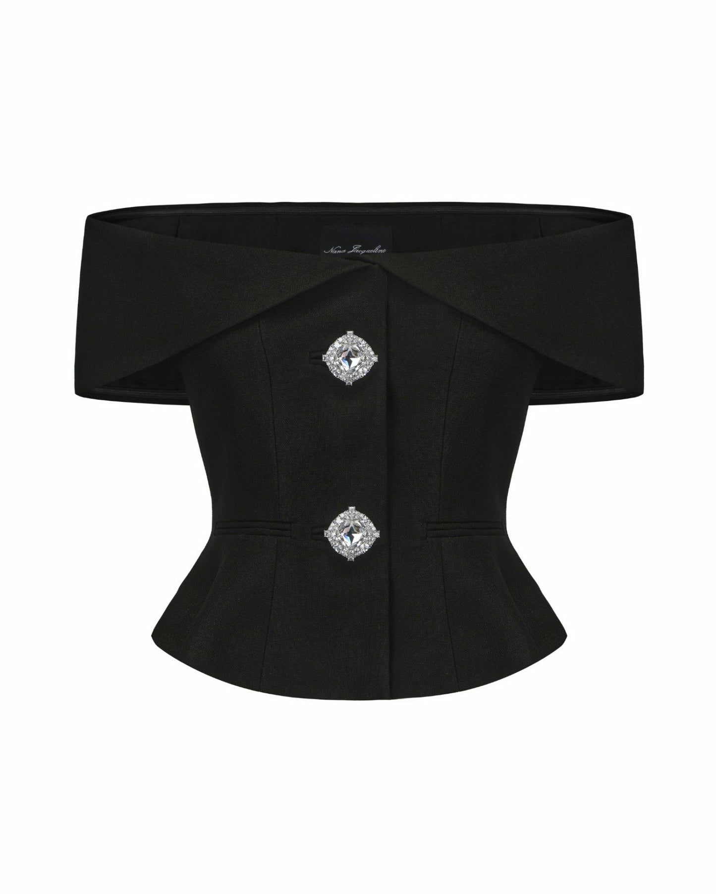 Nana Jacqueline Blakely Top: Black Top for Date Night Black