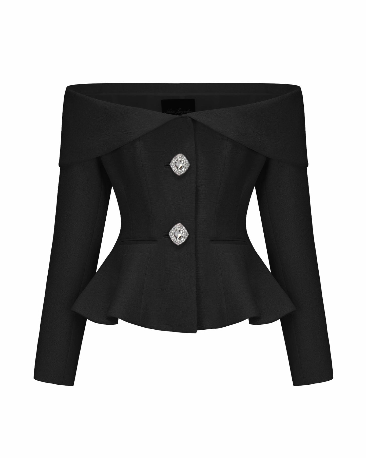 Nana Jacqueline Blaire Top: Black Top for Date Night Black