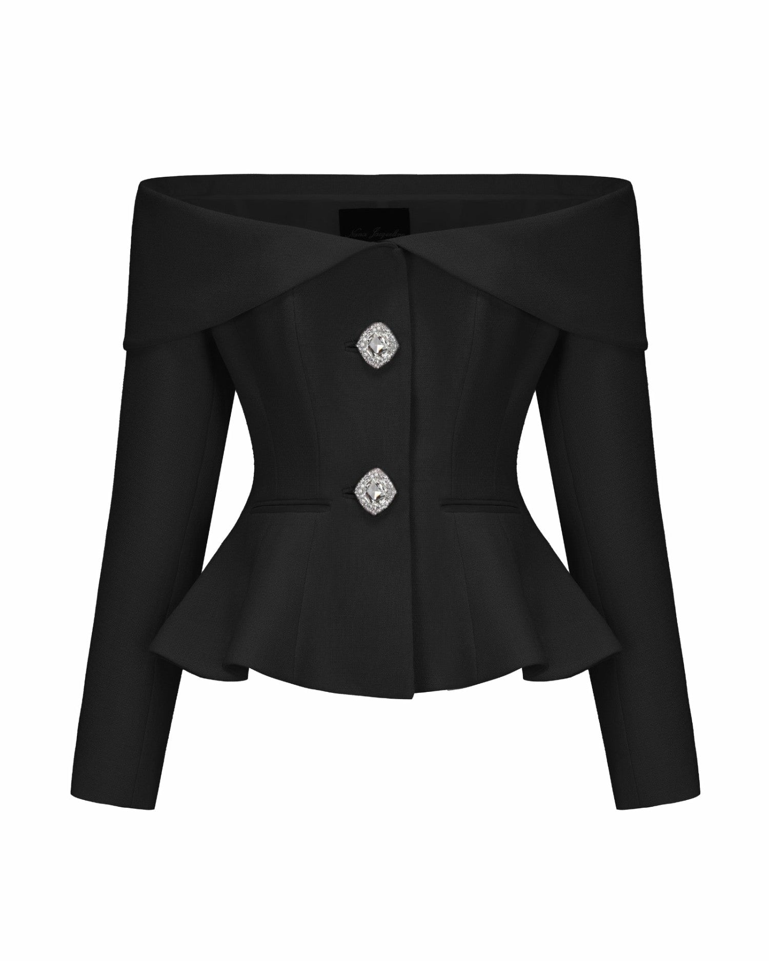 Nana Jacqueline Blaire Top: Black Top for Date Night Black