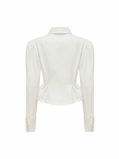 Nana Jacqueline Kensie Top + Tie: White Top for Girls' Night Out White