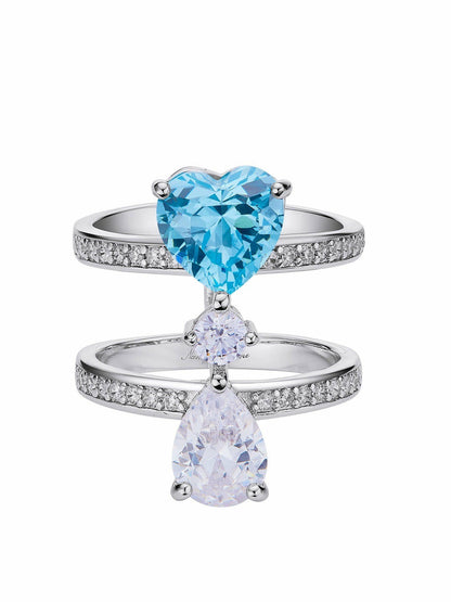 Nana Jacqueline Penelope Ring: Blue Ring for Date Night Blue
