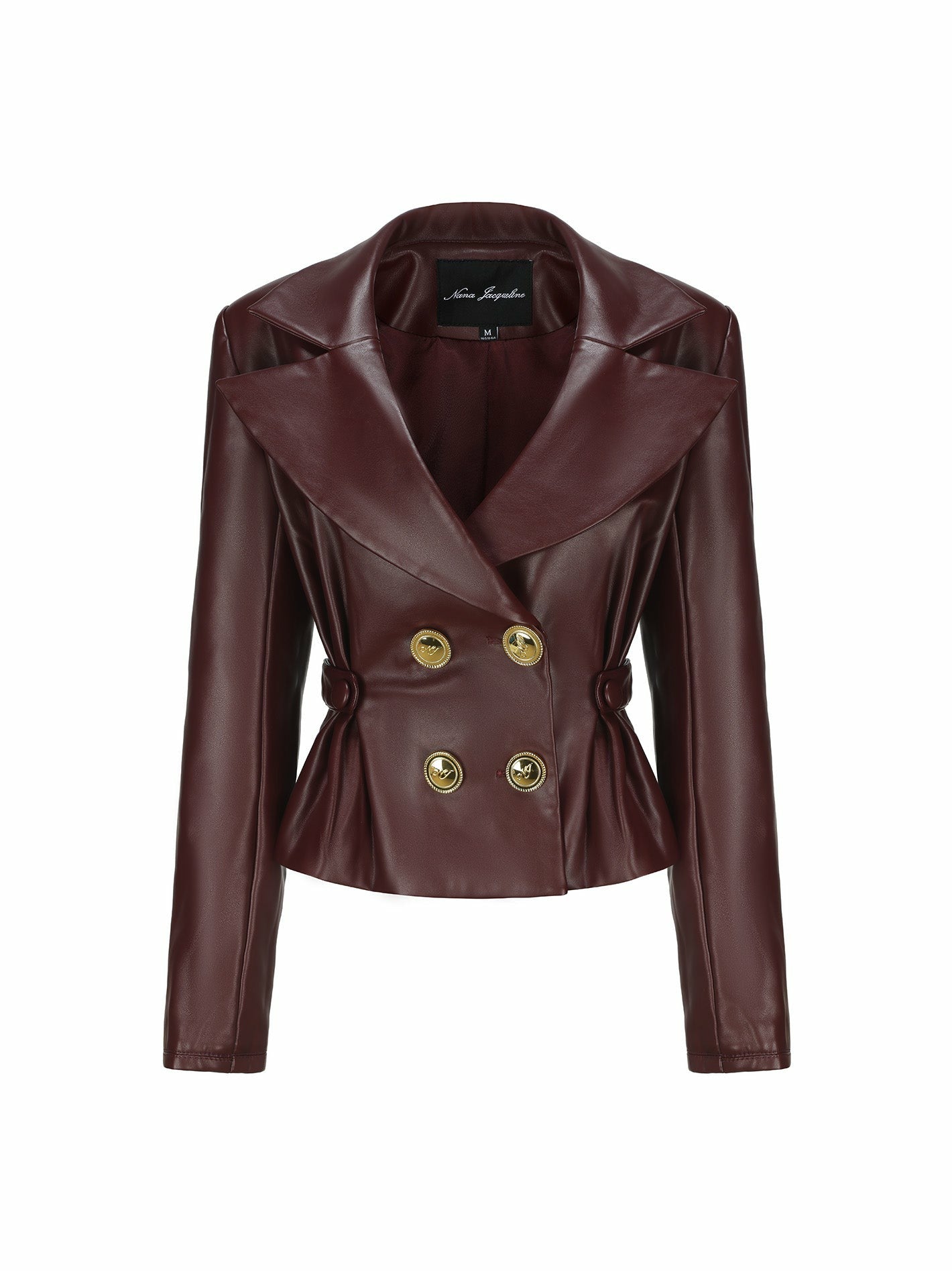 Nana Jacqueline Mirabel Faux Leather Jacket: Brown Jacket for Date Night Brown