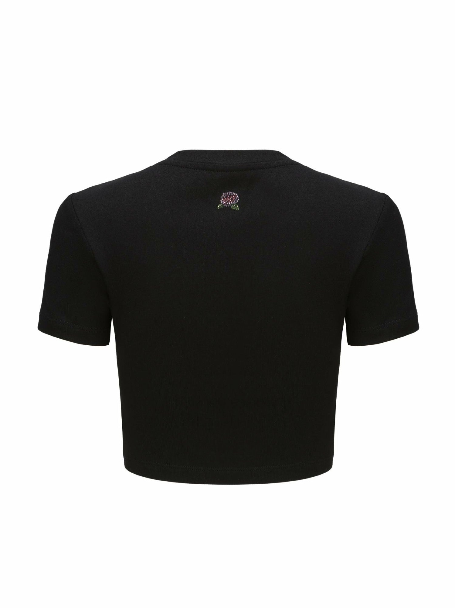 Nana Jacqueline Elle Baby Tee: Black Baby Tee for Casual Luxury Daytime Outfit Black