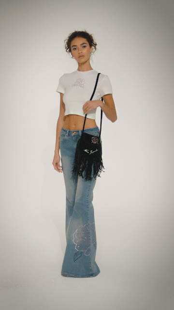 Nana Jacqueline Elle Baby Tee: White Tee for Casual Luxury Daytime Outfit White