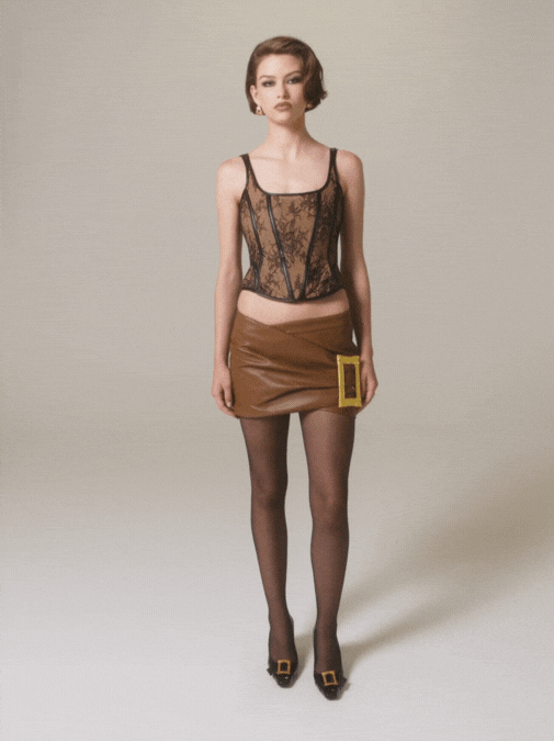 Nana Jacqueline Emily Lace Top: Black Top for Date Night Black