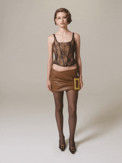 Nana Jacqueline Emily Lace Top: Black Top for Date Night Black