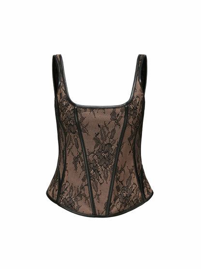 Nana Jacqueline Emily Lace Top: Black Top for Date Night Black