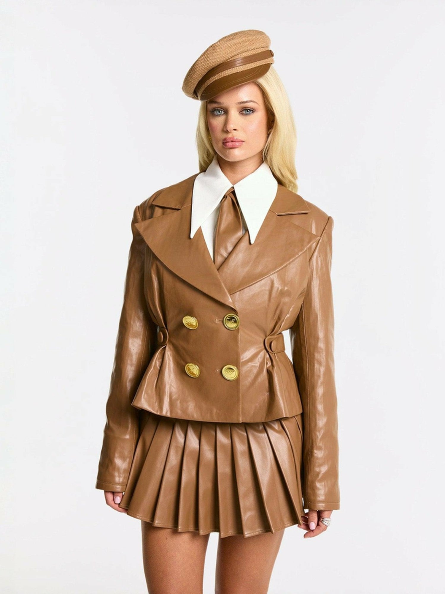 Nana Jacqueline Gina Jacket: Brown Jacket for Date Night Brown