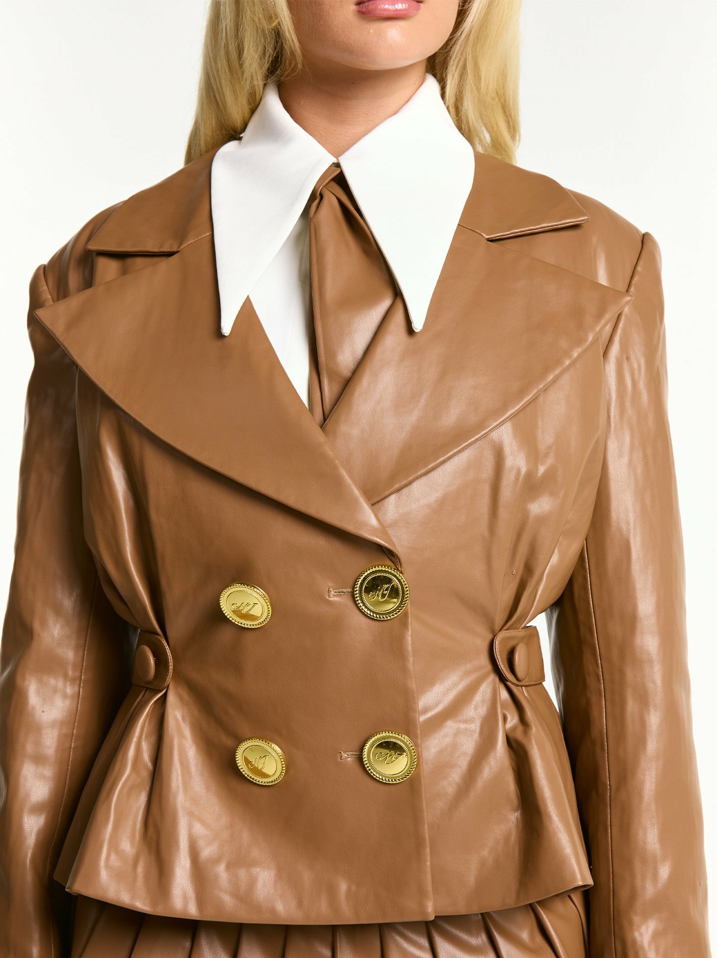 Nana Jacqueline Gina Jacket: Brown Jacket for Date Night Brown