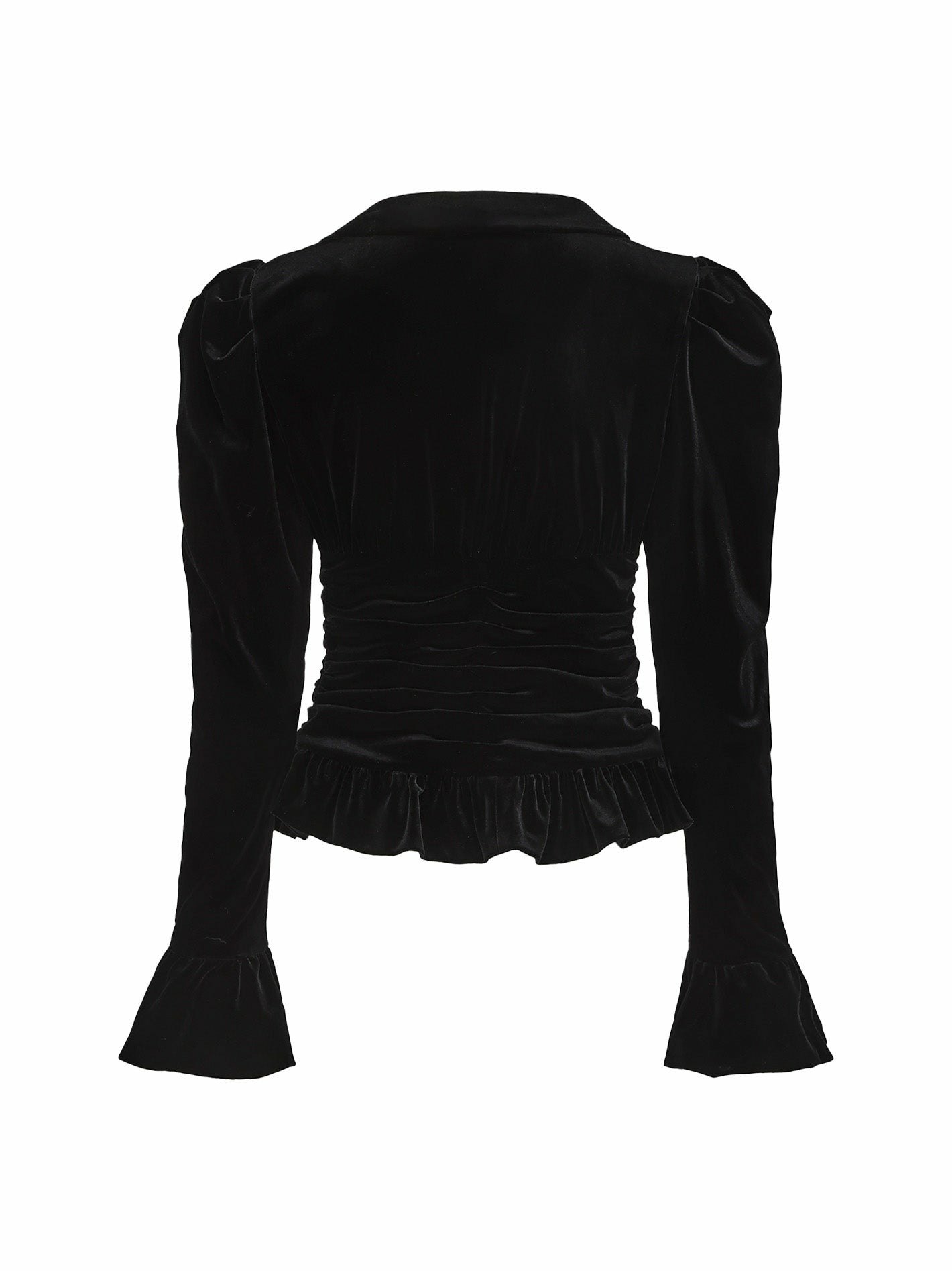 Nana Jacqueline Josie Velvet Top: Black Top for Cocktail Party Black