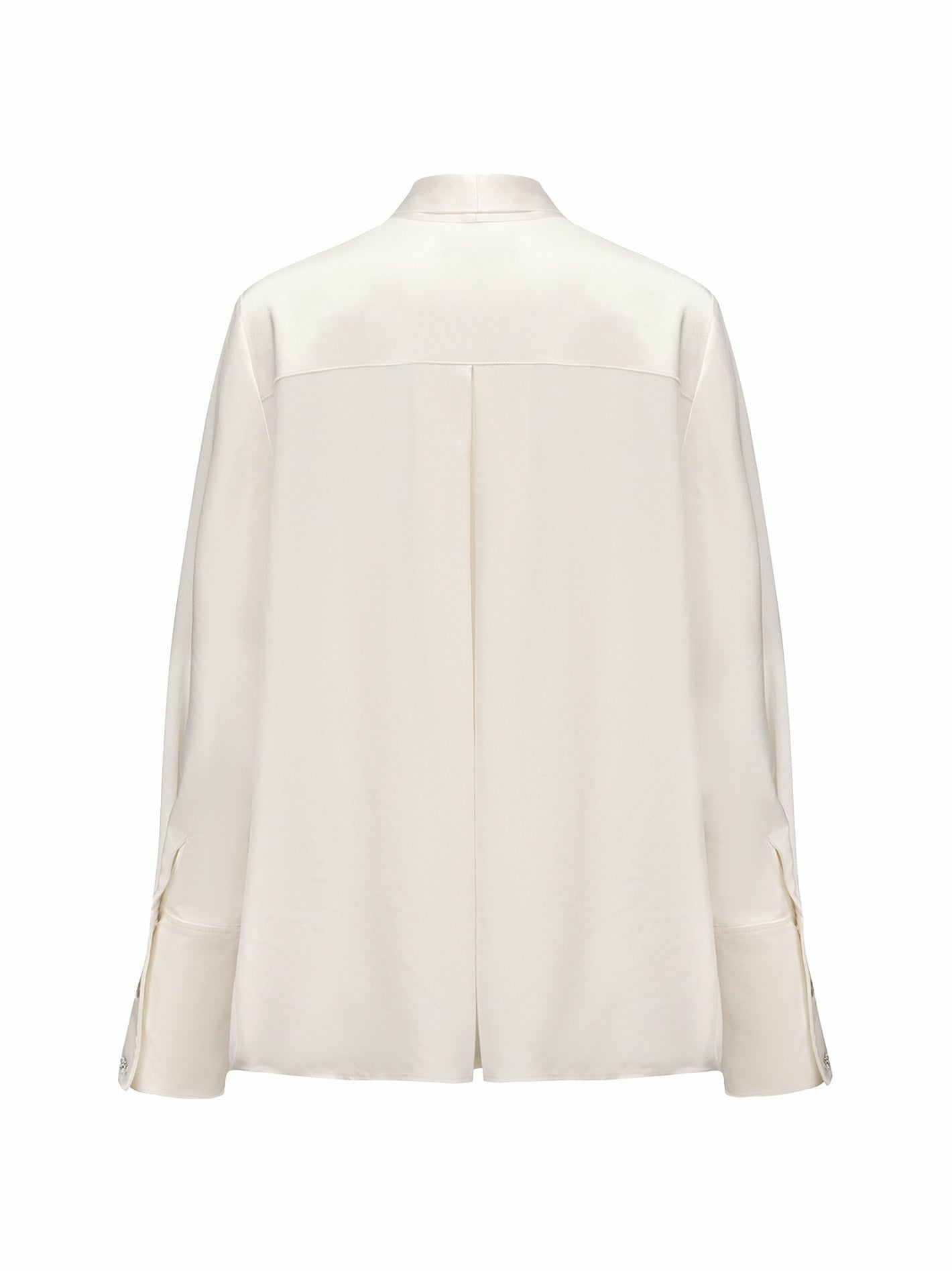 Nana Jacqueline Louisa Top: White Satin Top for Brunch White