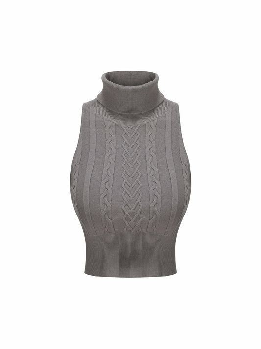 Nana Jacqueline Morgan Top: Grey Knit Top for Brunch Grey