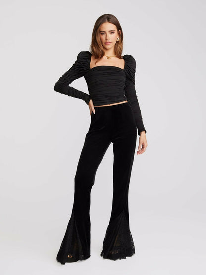 Nana Jacqueline Brandy Top: Black Top for Date Night Black