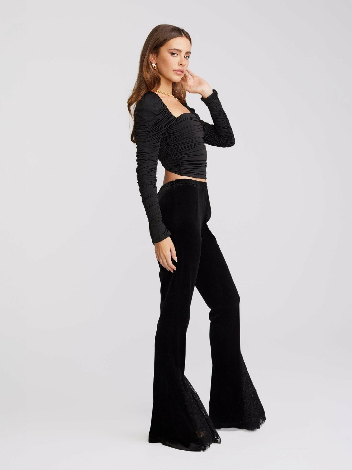 Nana Jacqueline Brandy Top: Black Top for Date Night Black