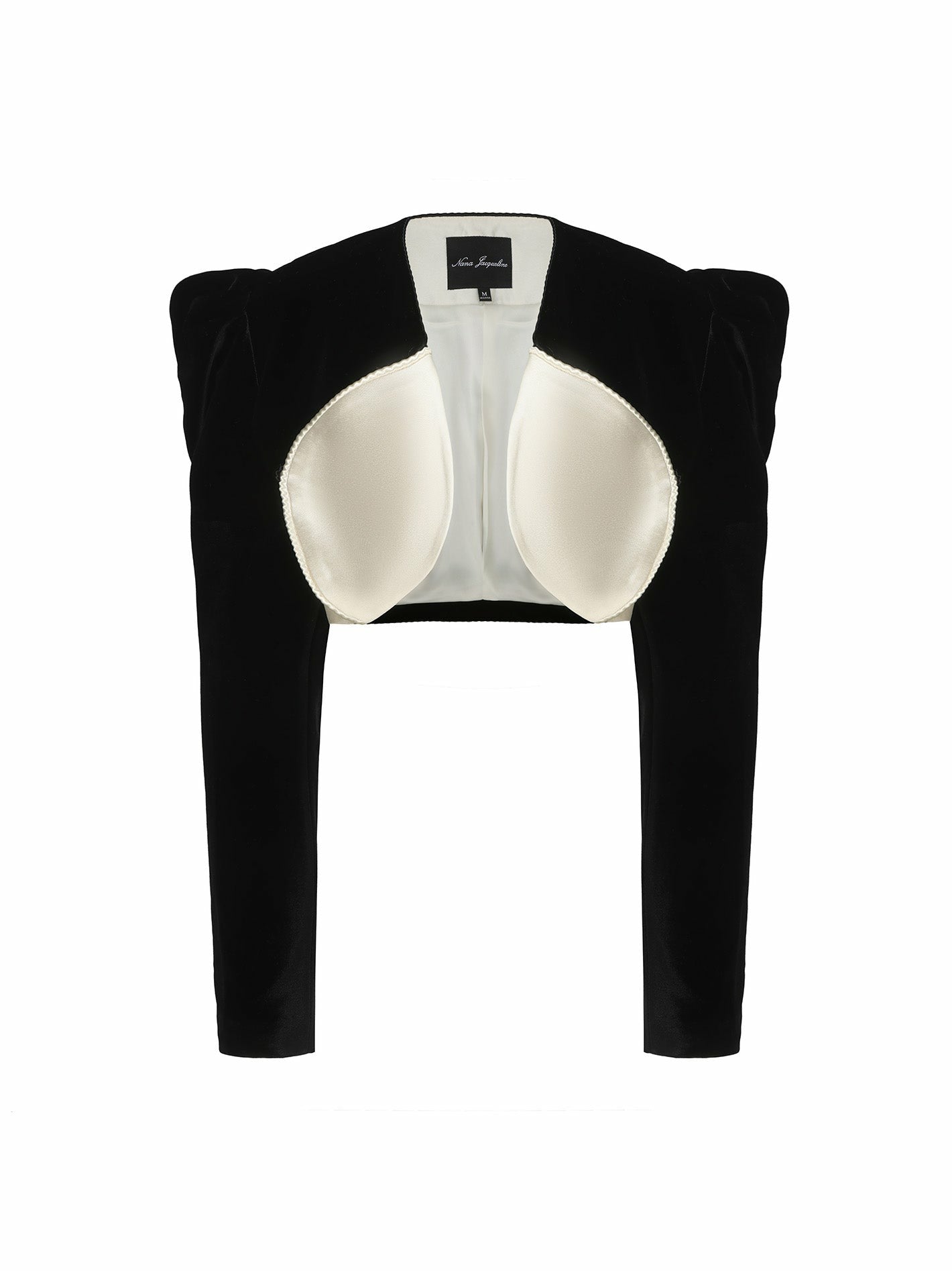 Nana Jacqueline Wilma Velvet Jacket: Black Velvet Jacket for Cocktail Party Black