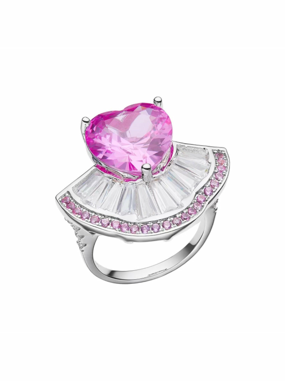 Nana Jacqueline Emilia Heart Ring: Pink Ring for Gift Giving Pink