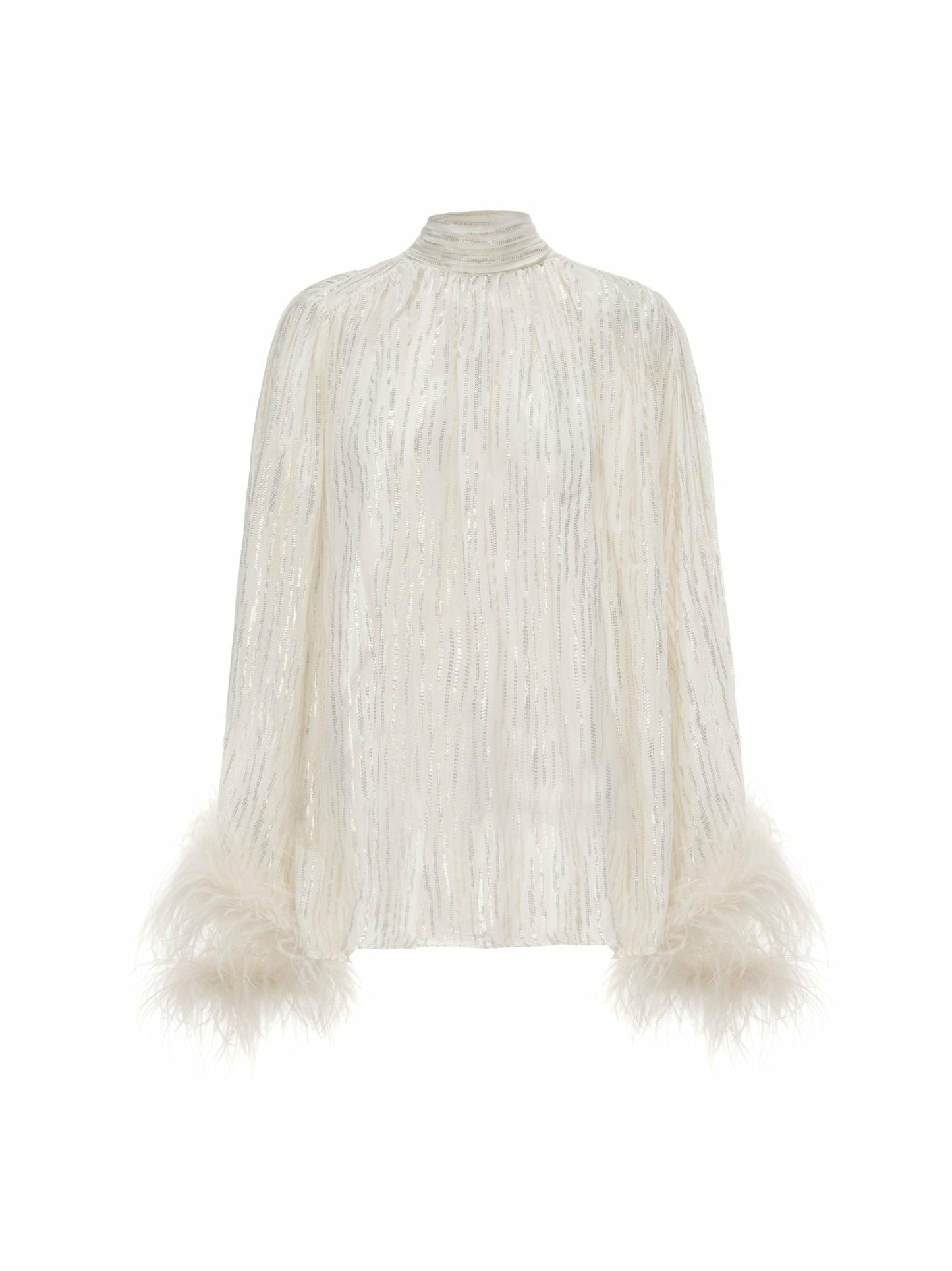 Nana Jacqueline Keira Feather Top: White Top for Bachelorette Party White