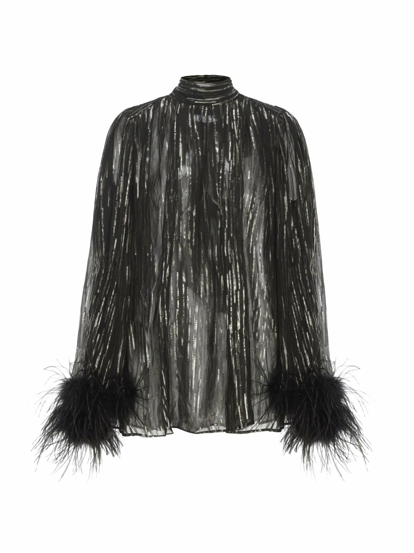 Nana Jacqueline Keira Feather Top: Black Top for Girls' Night Out Black